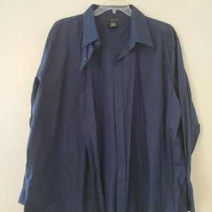 J. Ferrar Striped Shirt Blue 19 -19.5/3X